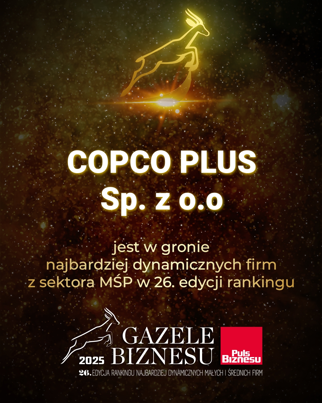 Wieder in der Elite! Copco Plus mit dem Titel Gazele Biznesu 2025